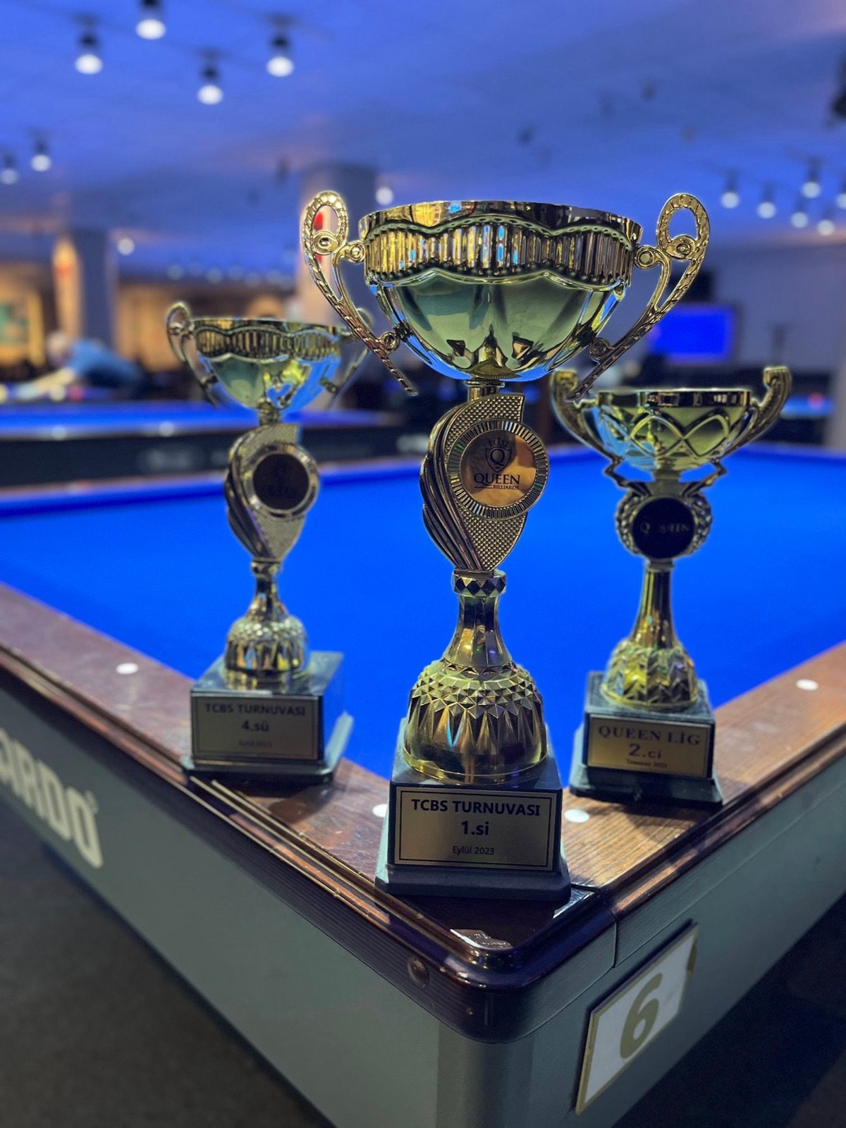 Queen Bilardo turnuva kupaları